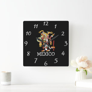 Mexiko-Uhr Quadratische Wanduhr