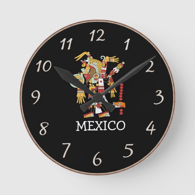 Mexiko-Uhr Runde Wanduhr (Vorderseite)