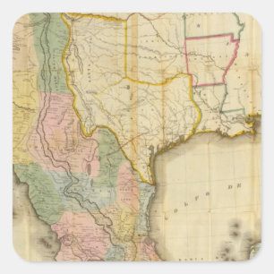 Mexiko und die Vereinigten Staaten Quadratischer Aufkleber