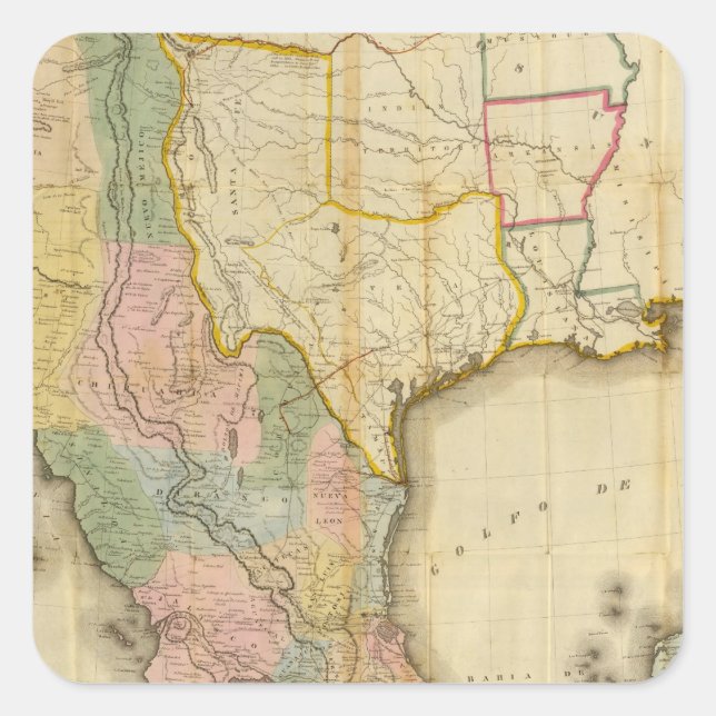 Mexiko und die Vereinigten Staaten Quadratischer Aufkleber (Vorderseite)