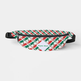 Mexiko und mexikanische Flagge gepflastertes Grün  Bauchtasche