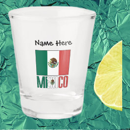 Mexiko und mexikanische Flagge mit Ihrem Namen Sho Schnapsglas