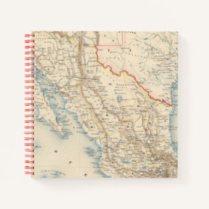 Mexiko und Texas Karte Notizbuch