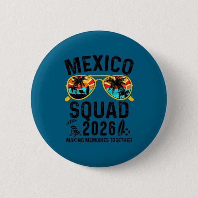 Mexiko-Urlaubstrupp 2026 passende Familientrip  Button (Vorderseite)