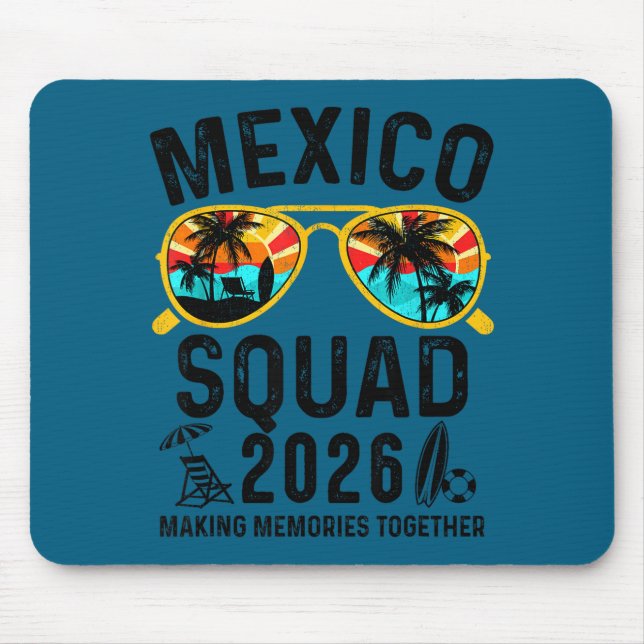 Mexiko-Urlaubstrupp 2026 passende Familientrip  Mousepad (Vorne)