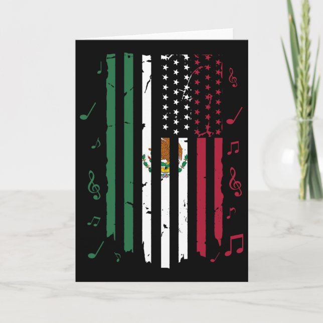 Mexiko US-Flagge Patriot Mexikanische Flagge Ameri Karte (Vorderseite)