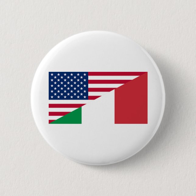 Mexiko USA-Flagge Button (Vorderseite)