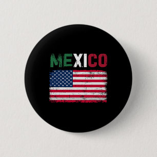 Mexiko USA Flaggenpatriot mexikanische Flagge Amer Button