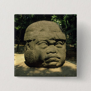Mexiko, Villahermosa, riesiger Olmec-Kopf, La Vent Button