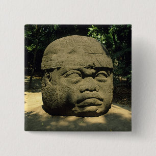 Mexiko, Villahermosa, riesiger Olmec-Kopf, La Vent Button