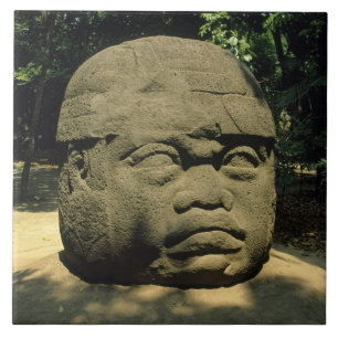 Mexiko, Villahermosa, riesiger Olmec-Kopf, La Vent Fliese