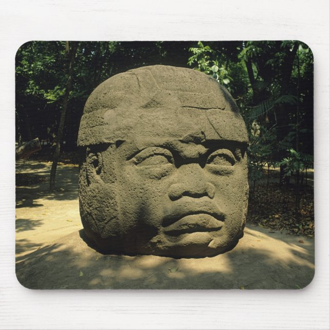 Mexiko, Villahermosa, riesiger Olmec-Kopf, La Vent Mousepad (Vorne)