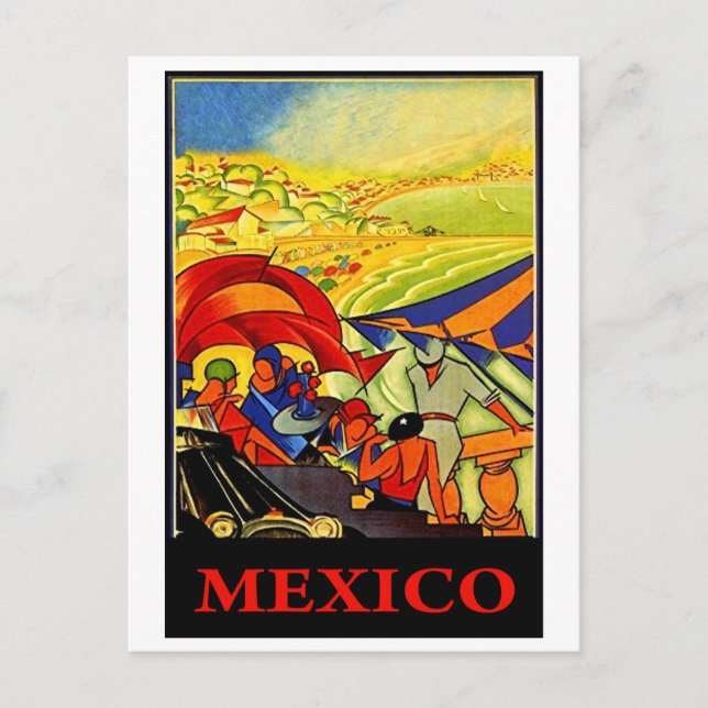 Mexiko, Vintage Postkarte (Vorderseite)