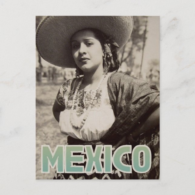 Mexiko Vintage Reise Postkarte (Vorderseite)