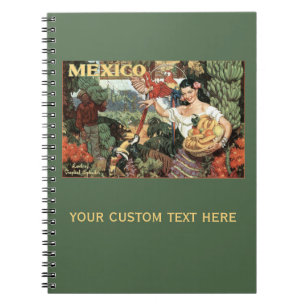Mexiko Vintage Reisenotebook Notizblock