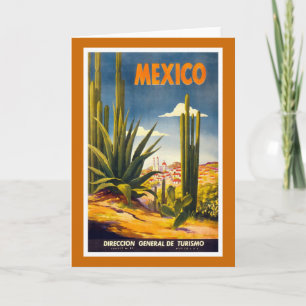 "Mexiko" Vintage-Reiseplakat Karte