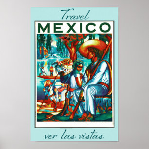Mexiko Vintage Reiseplakat Poster