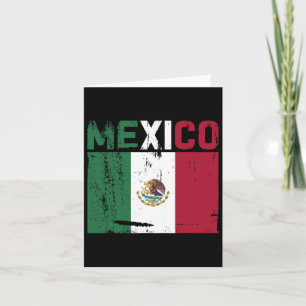 Mexiko Vintager mexikanischer Flaggentribut Karte