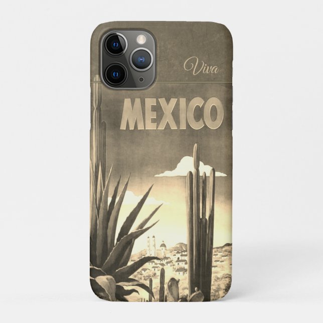 Mexiko Vintager Sepia-Fall Case-Mate iPhone Hülle (Rückseite)
