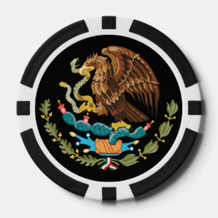 Mexiko-Wappen Eagleschlange und -kaktus Pokerchips