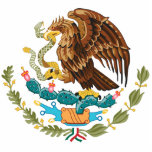 Mexiko-Wappen - Flagge Mexikos Freistehende Fotoskulptur<br><div class="desc">Offizieller Wappen Mexikos. mexikanisches Wappen. Großartige Geschenke für Mexikaner und Mexiko Patrioten.</div>