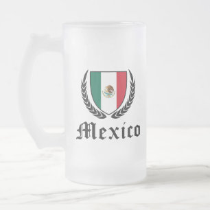 Mexiko-Wappen Mattglas Bierglas