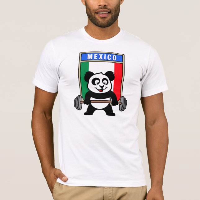 Mexiko Weightlift Panda T-Shirt (Vorderseite)