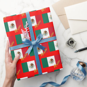 Mexiko-Wrapping Paper, Weihnachtsrot, mexikanische Geschenkpapier