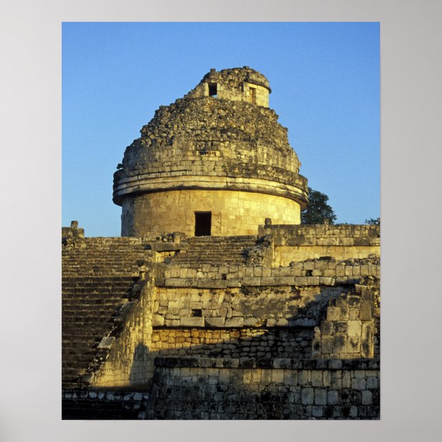 Mexiko, Yucatan. Caracol: astronomisch Poster (Vorne)