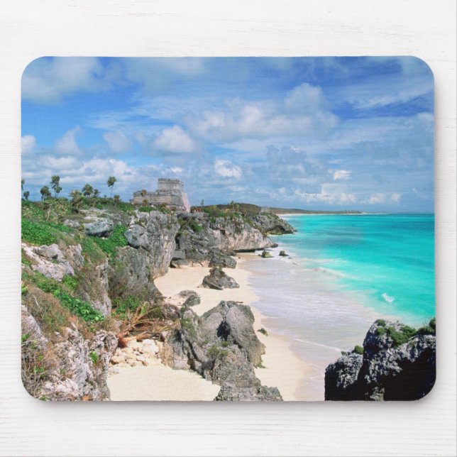Mexiko, Yucatan, Halbinsel, Ruinen von Tulum, Maya Mousepad (Vorne)
