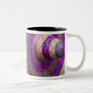 Mexiko, Yucatan, Merida, traditionell gewebt Zweifarbige Tasse