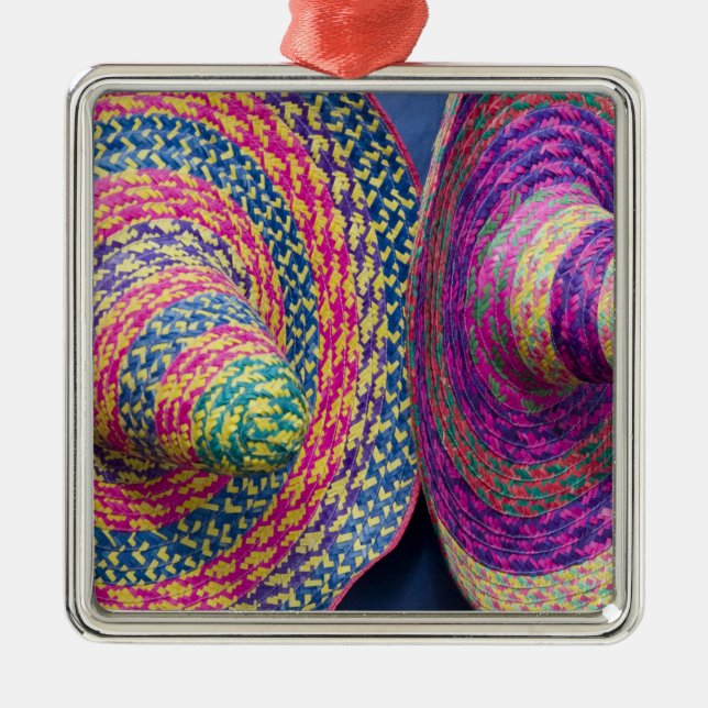 Mexiko, Yucatan, Merida, traditionelles Gewebe Silbernes Ornament (Vorne)