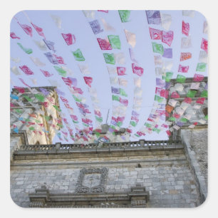 Mexiko, Yucatan, Valladolid, La Parraquia de San Quadratischer Aufkleber
