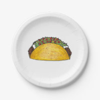 Mexikos Food Hard Muschel Taco Tacos Print Teller