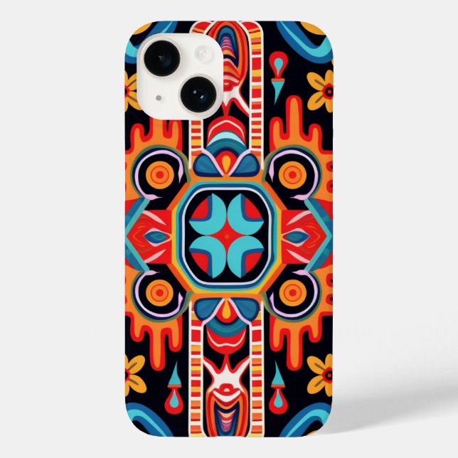 Mexikos Kunst des Huichol Case-Mate iPhone Hülle (Rückseite)