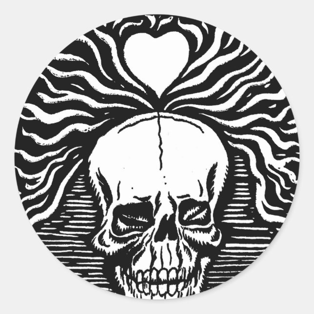 Mexikos "Tag der Toten" um 1924 Runder Aufkleber (Vorderseite)