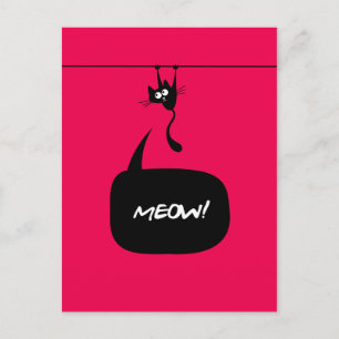 mey kitty pink 2 Postkarte