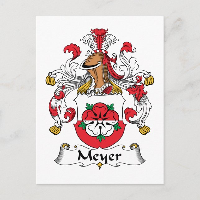 Meyer Familienwappen Postkarte (Vorderseite)