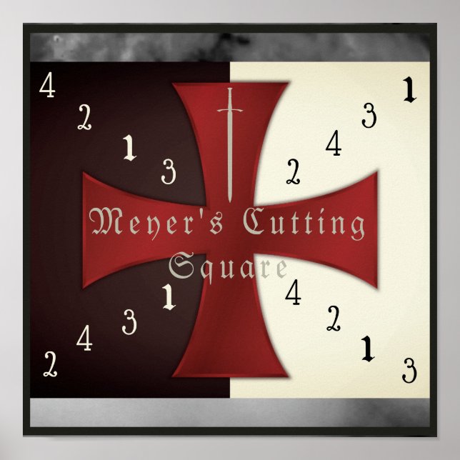 Meyer's Cutting Square - Templar Cross Poster (Vorne)