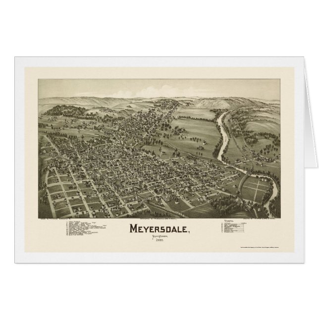 Meyersdale, panoramische Karte PAs - 1900 (Vorderseite (Horizontal))
