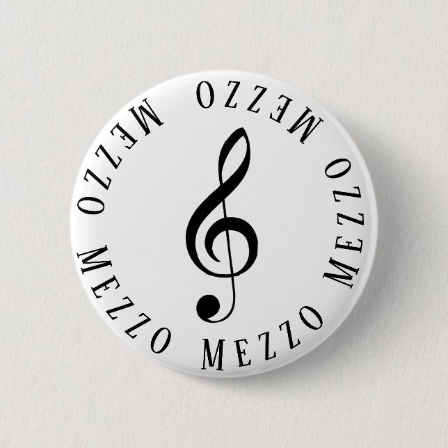 Mezzo Singer Treble Clef Button (Vorderseite)