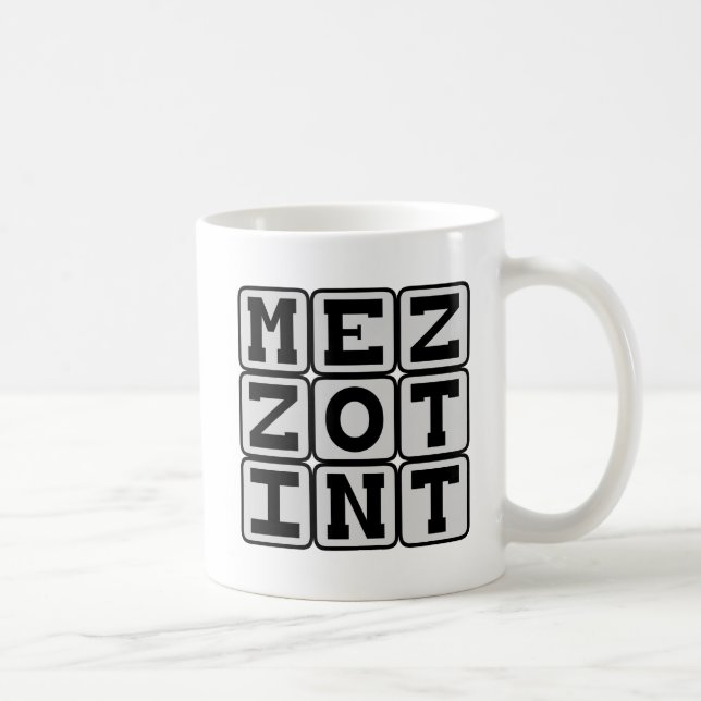 Mezzotint, Druckverfahren Tasse (Rechts)