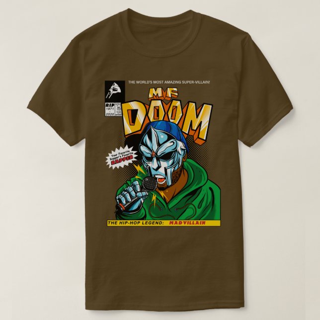 MF DOOM Comic-Cover-Tribut T-Shirt (Design vorne)