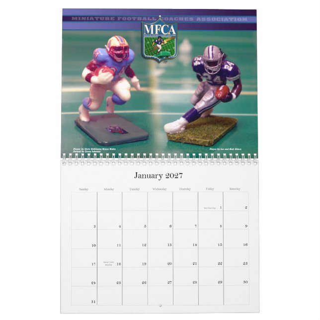 MFCA 2009 Miniatur-Fußball Kalender (Jan 2027)