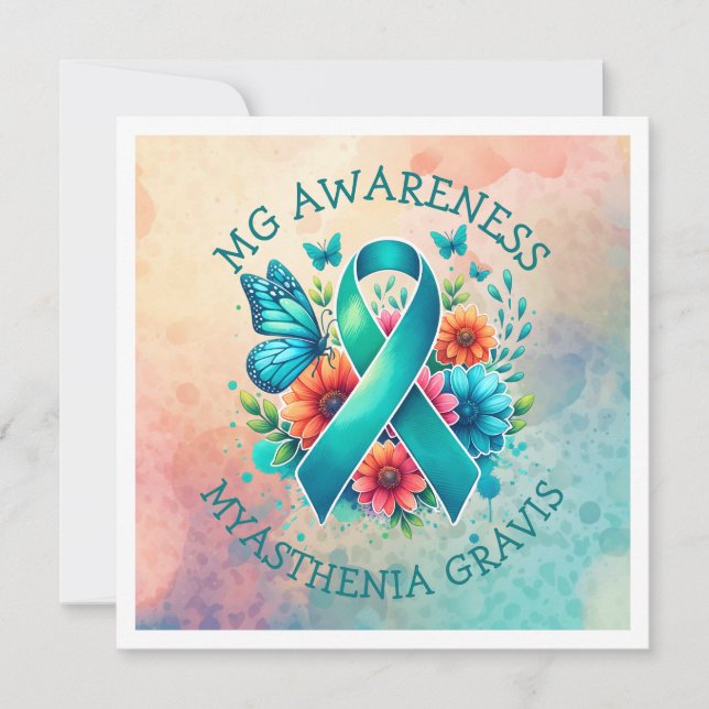 MG-Bewusstsein | Myasthenia Gravis Ribbon (Vorderseite)