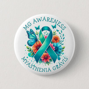 MG-Bewusstsein Myasthenia Gravis Ribbon Button