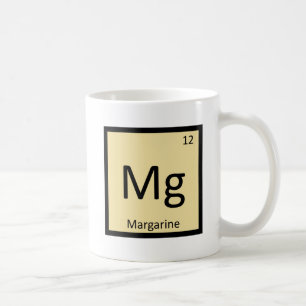 Mg - Chemie des Margarines Periodensymbol Kaffeetasse