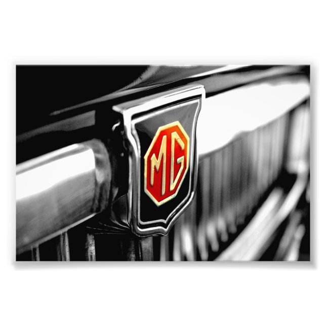 MG Classic British Sports Motor Car Fotodruck (Vorne)
