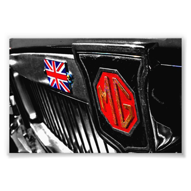 MG Classic British Sports Motor Car Fotodruck (Vorne)