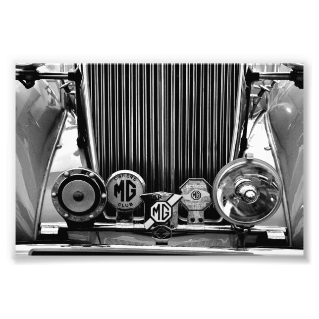 MG Classic Sports Motor Car Fotodruck (Vorne)